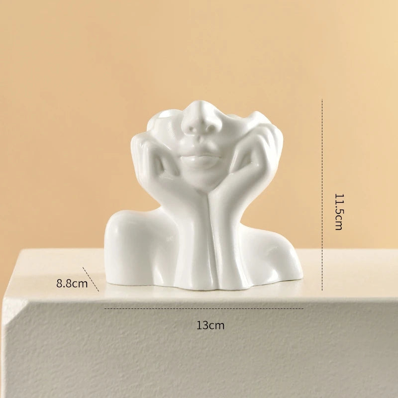 Face Line – Vit dekorvas i nordisk stil